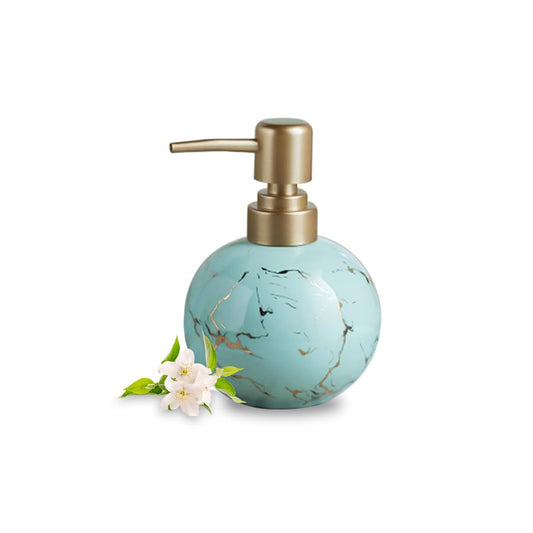 Ekhasa Ceramic Handwash Dispenser Bottle (300ml) (Blue) | Liquid Soap Dispenser for Bathroom, Wash Basin and Kitchen | Bathroom Sanitizer, Lotion, Shampoo Dispenser | Hand Wash Dispensers Pump