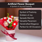 Cherry Blossom Crochet Flowers Bouquet for Home Decor & Gifting