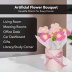 Pink Cherry Blossom Crochet Flowers Bouquet for Home Decor & Gifting