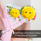 Yellow Sunflower Crochet Flowers Bouquet for Home Decor & Gifting