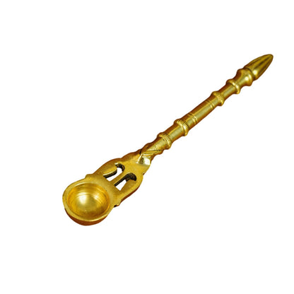 Ekhasa 100% Pure Brass Pooja Items Havan Spoon | Hawan Spoon for Hawan Kund Samagri | Puja Ghee Chamach for Havan