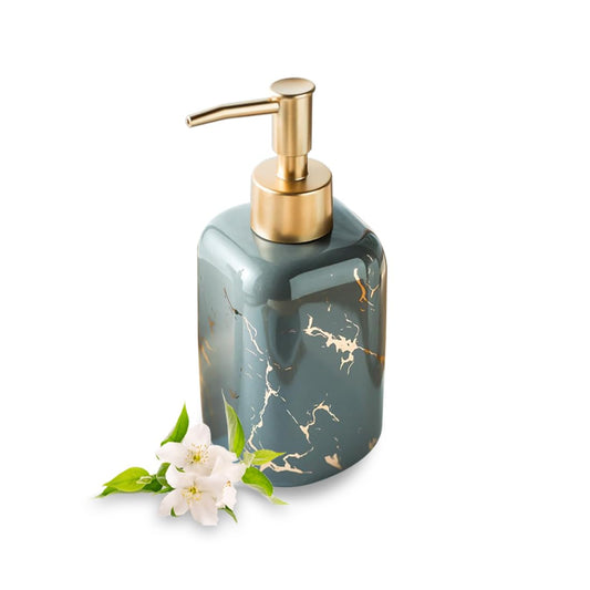 Ekhasa Ceramic Handwash Dispenser Bottle (300 ml) (Grey) | Liquid Soap Dispenser for Bathroom, Wash Basin and Kitchen | Bathroom Sanitizer, Lotion, Shampoo Dispenser | Hand Wash Dispensers Pump