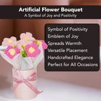Pink Cherry Blossom Crochet Flowers Bouquet for Home Decor & Gifting