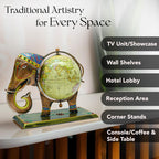 Metal Elephant Globe Showpiece for Office Desk & Home Decor