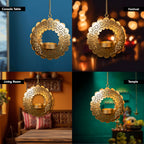 Hanging Metal Candle Holder for Home Decor (Set of 2)