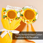 Yellow Sunflower Crochet Flowers Bouquet for Home Decor & Gifting