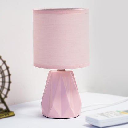 Ekhasa Ceramic Side Table Lamp for Bedroom | Bedside Night Lamps | Decorative Aesthetic Table Lamp for Living Room & Home Decoration | Cute Small Beautiful Bed Side Reading Light Lamp for Room
