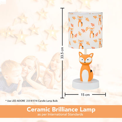 Ekhasa Ceramic Side Table Lamp for Kids Bedroom | Bedside Night Lamps for Children | Aesthetic Table Lamp for Girls & Boys Study Table & Kids Room | Cute Small Beautiful Bed Side Reading Light Lamp