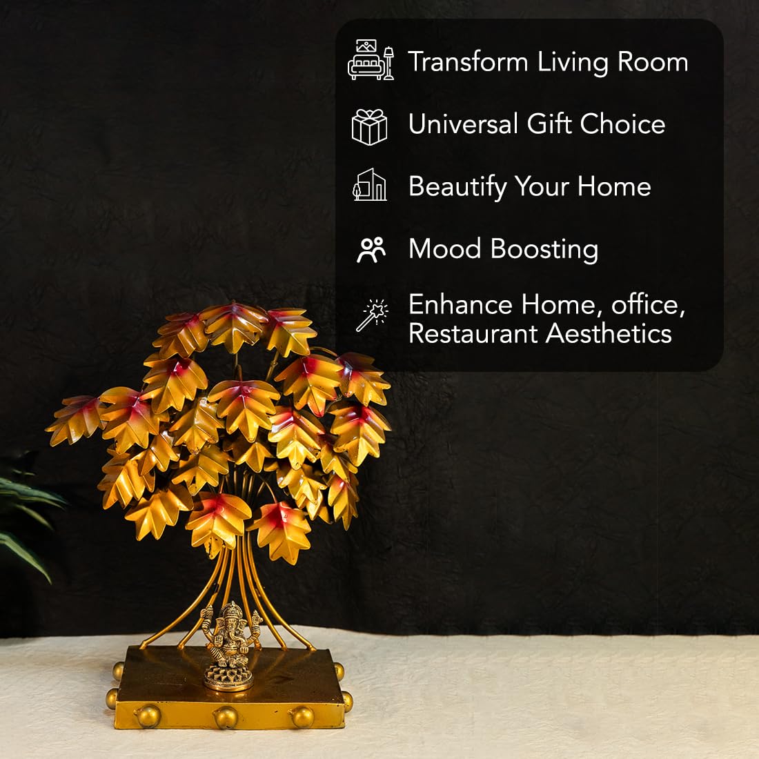 Ekhasa Metal Tree Display Stand for Idols & Decor | Perfect Decorative Item for Living Room, Home Decor, Pooja Mandir, Retail Displays, Hotel Lobbies, Receptions, Yoga, Wellness Studios