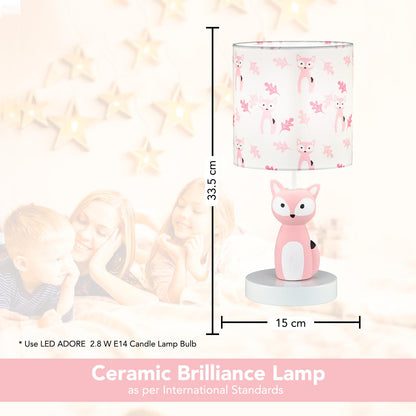 Ekhasa Ceramic Side Table Lamp for Kids Bedroom | Bedside Night Lamps for Children | Aesthetic Table Lamp for Girls & Boys Study Table & Kids Room | Cute Small Beautiful Bed Side Reading Light Lamp