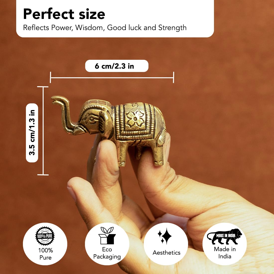 Ekhasa 100% Pure Brass Bull Show Pieces for Home Decor Living Room Decorative Items | Showpieces Gift Items for Home Decoration | Center Table TV Unit Showcase Shelf Office Desk Interior Artifacts