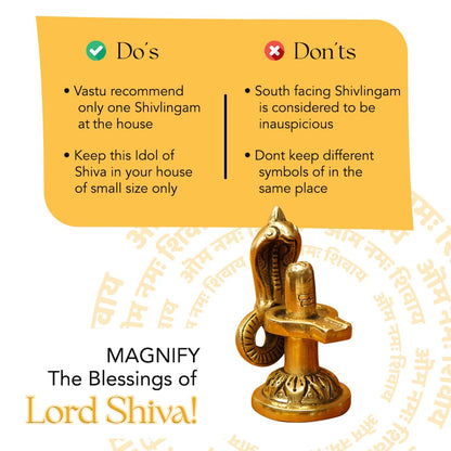 Ekhasa 100% Pure Brass Shivling for Home Puja (Size: 7 cm) | Siva Linga for Pooja | Shiva Lingam for Office | Shiv Linga for Gift | Shiva Linga | Ideal Gift for All Occasions