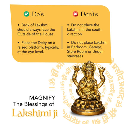 Ekhasa 100% Pure Brass Lakshmi Devi Idol (8.4 CM) | Laxmi Idol for Pooja Room, Home Decor, Car Dashboard or Office Desk | | Varalakshmi Pooja Idol | Goddess Lakshmi Idol for Diwali Pooja