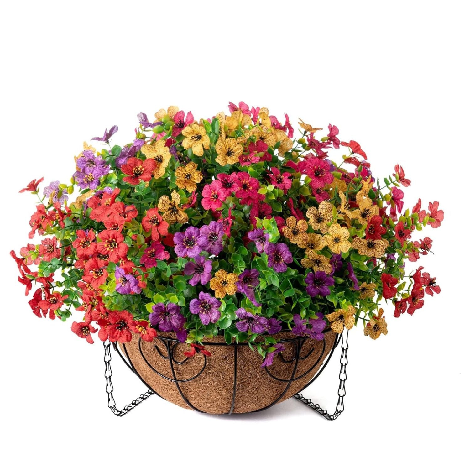 Hanging Artificial Faux Flowers Plant for Balcony Home Decor & Outdoor Decoration