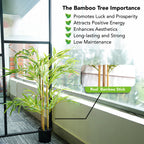 Bamboo Artificial Plant with Pot for Home & Office Decor