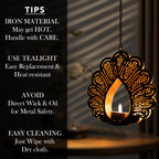 Peacock Design Hanging Tealight Candle Holder for Home Decor(Set of 2)