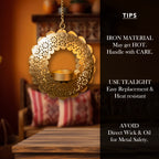 Hanging Metal Candle Holder for Home Decor (Set of 2)