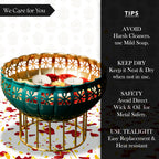 Metal Urli Bowl with Stand for Home Decor, Table Decor, Diwali Decoration & Gifting