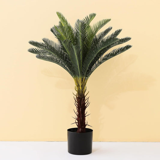 Ekhasa Cycas Artificial Plant with Pot for Home Decor (Big Size: 2 Feet 7 Inch, 24 leaves) | Artificial Tree for Home Decoration | Tall Plastic Green Decorative Indoor Long Plants for Living Room