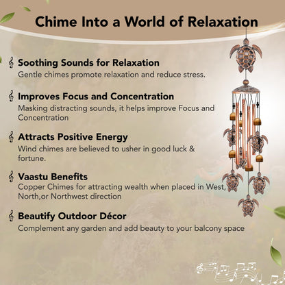 Ekhasa Positive Energy Aluminium Wind Chimes for Home, Balcony, Outdoor, Garden Decoration | Windchimes bells for Vastu, Feng Shui, Serene Music Sound & Positive Vibes | Deep Tone Windchime for Gift