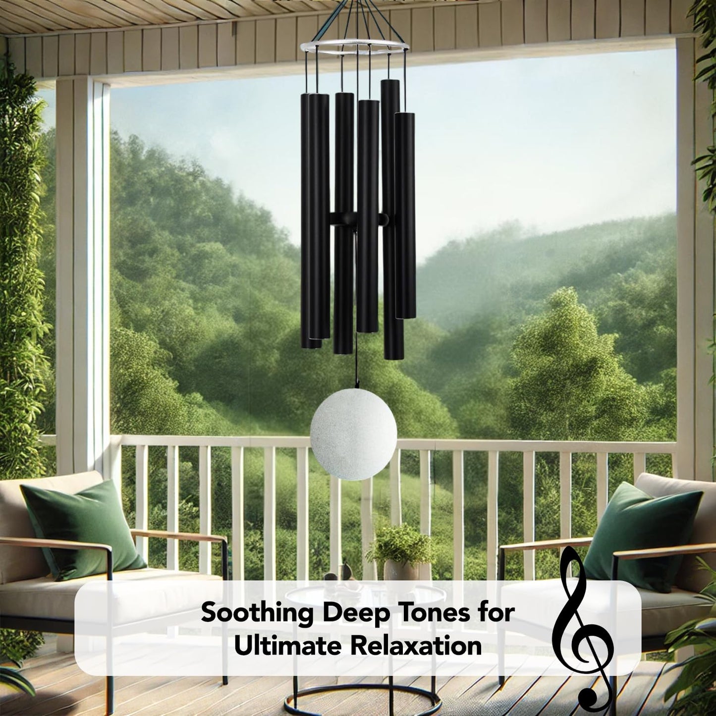 Ekhasa Positive Energy Big Aluminium Wind Chimes for Home, Balcony, Outdoor, Garden Decoration | Windchimes Bells for Vastu, Feng Shui, Serene Music Sound Vibes | Deep Tone Windchime for Gift