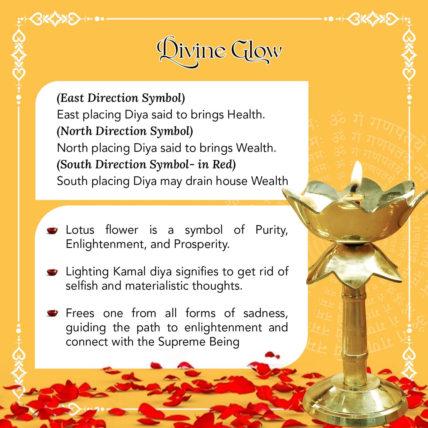 Ekhasa 100% Pure Brass Heavy Udupi Nanda Table Diya for Puja | Akhand Jyothi Deepam Kundulu for Pooja | Brass Vilakku Diyas for Pooja | Dipak Diva Deepas for Pooja | Tall Deep Pyali Stand (Set of 2)