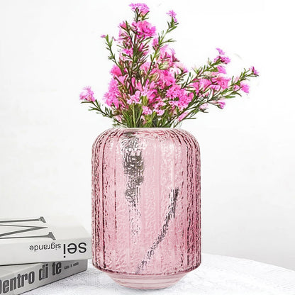 Ekhasa 100% Crystal Glass Vase Flower Pot for Home Decoration | Center Table Decorative Items | Thickened Transparent Glass Vase for Flowers. Bookshelf, Dinner Table, Office Desk & Premium Gift