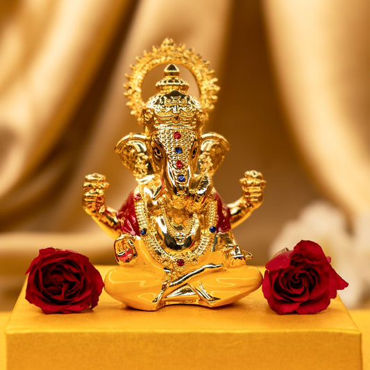Ekhasa Ganesh Idol for Car Dashboard | Dagdusheth Ganesh Ganpati Idol for Cars | Vinayak Idols for Car Dash Board, Home Decor | Ganapathi Idol for Home | Vinayagar Statue | Ganpati ji for Office Desk