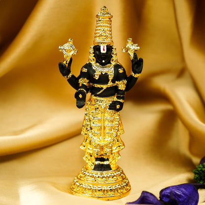 Ekhasa Tirupati Balaji Idol (Size: 11 cm) | Lord Venkateswara Idol for Car Dashboard, Pooja Room, Home Decor & Office Desk | Venkateshwara Swamy Murti | Perumal Statue | God Idols for Gifting