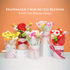 Cherry Blossom Crochet Flowers Bouquet for Home Decor & Gifting