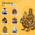 Brass Durga Idol for Home Decor, Pooja Room, Office Desk & Gifting