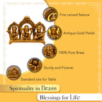 Pure Brass Lakshmi Ganesha Saraswati Idol for Pooja Room & Gifting