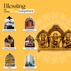 Pure Brass Lakshmi Ganesha Saraswati Idol for Pooja Room & Gifting