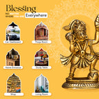 Brass Hanuman Idol for Car Dashboard, Office Desk & Home Decor ( Size - 8.4cm)
