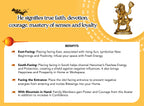 Brass Hanuman Idol for Car Dashboard, Office Desk & Home Decor ( Size - 8.4cm)