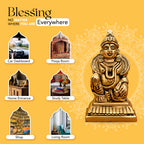 Pure Brass Kuber Murti idol for Vastu, Pooja Room, Home Decor & Office Desk