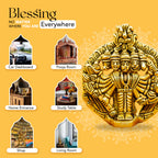 Brass Panchmukhi Hanuman Idol Wall Decor (Size: 10 cm) for Pooja & Home Decor