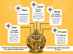 Brass Panchmukhi Hanuman Idol Wall Decor (Size: 10 cm) for Pooja & Home Decor