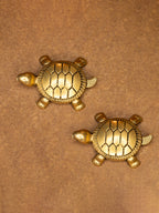 Brass Feng Shui Tortoise Idol for Vastu & Home Decor