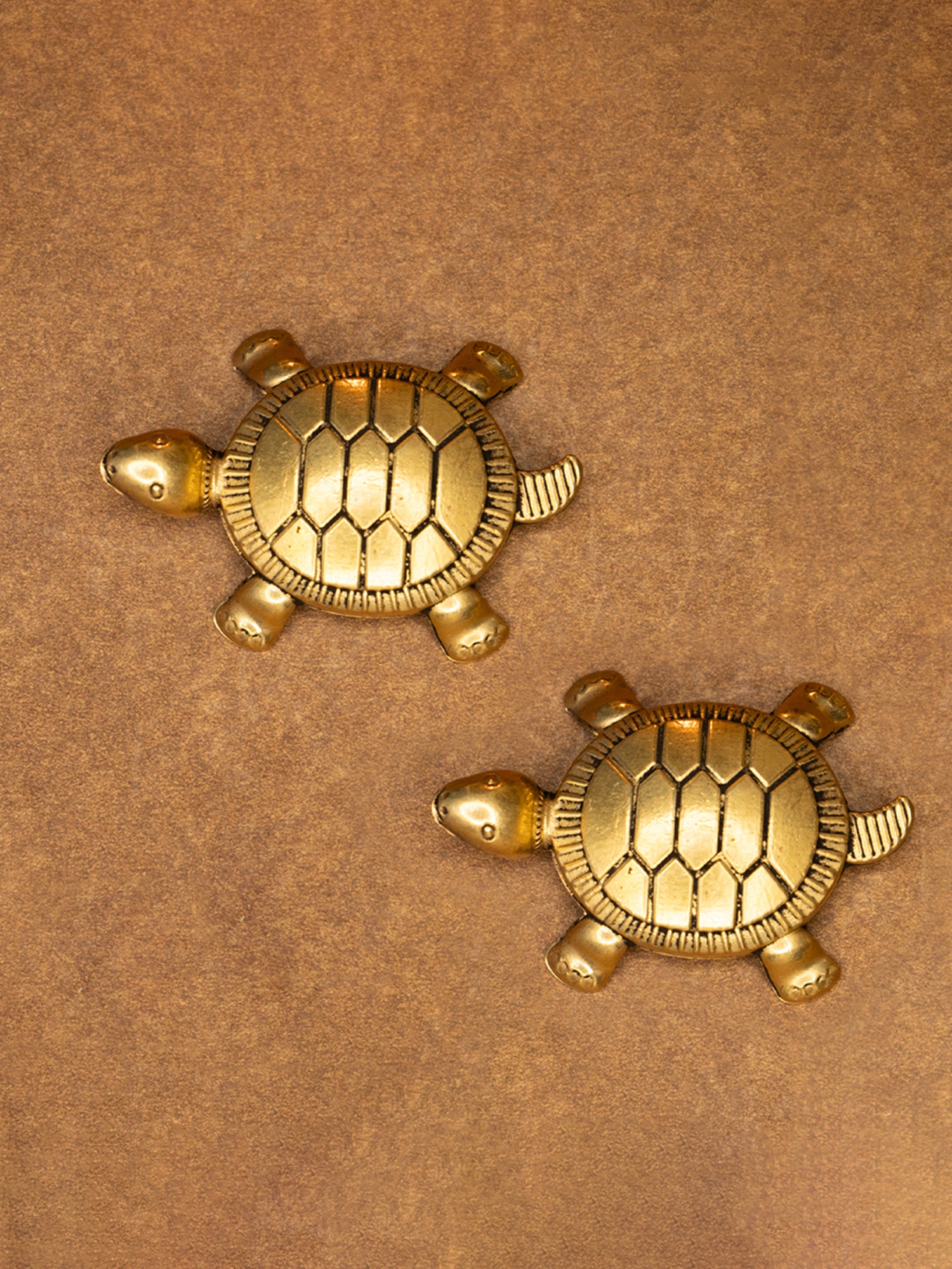 Brass Feng Shui Tortoise Idol for Vastu & Home Decor