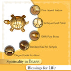 Brass Feng Shui Tortoise Idol for Vastu & Home Decor