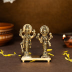 Pure Brass Vishnu Lakshmi Idol for Home, Pooja & Gifting