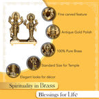 Pure Brass Vishnu Lakshmi Idol for Home, Pooja & Gifting