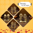 Pure Brass Vishnu Lakshmi Idol for Home, Pooja & Gifting