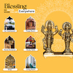 Pure Brass Vishnu Lakshmi Idol for Home, Pooja & Gifting