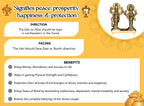 Pure Brass Vishnu Lakshmi Idol for Home, Pooja & Gifting