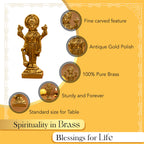 Pure Brass Lord Vishnu Idol for Pooja Room, Home Decor, Office Desk & Gifting