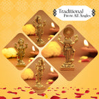Pure Brass Lord Vishnu Idol for Pooja Room, Home Decor, Office Desk & Gifting
