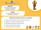 Pure Brass Lord Vishnu Idol for Pooja Room, Home Decor, Office Desk & Gifting