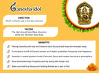 Brass Ganesha Idol (Size: 8.7 cm) for Pooja Room, Home Decor & Spiritual Gifting